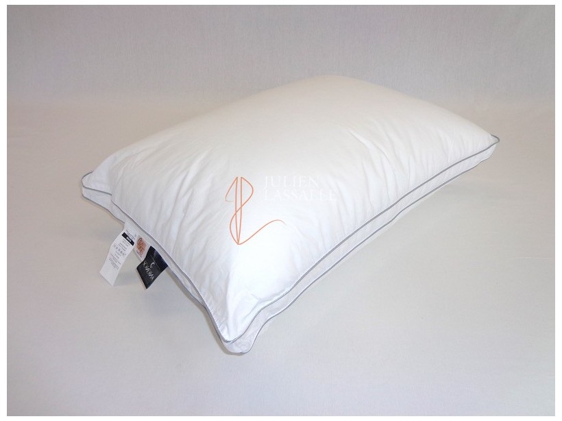 Oreiller en percale de coton garnissage micro-fibres sensation duveteuse