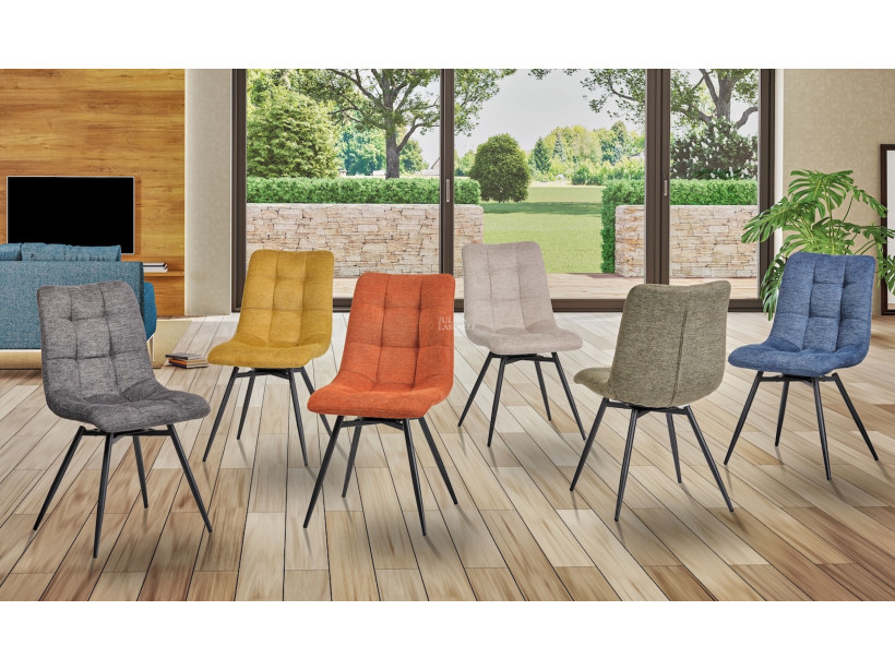 Lot de 2 chaises Angel'A Jaune paille Girardeau