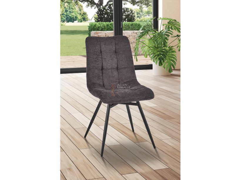 Lot de 2 chaises Angel'O Gris anthracite Girardeau