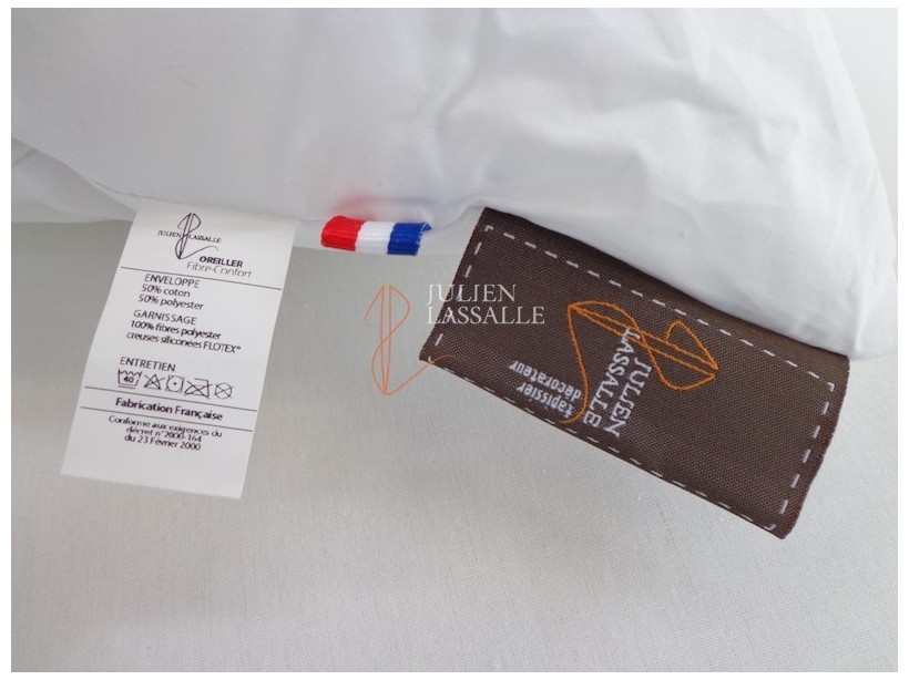 Oreiller Fibres-confort enveloppe 100% coton