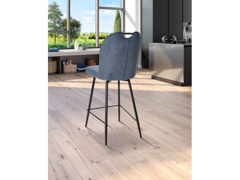 Lot de 2 chaises snack Salomé Bleu cobalt Girardeau