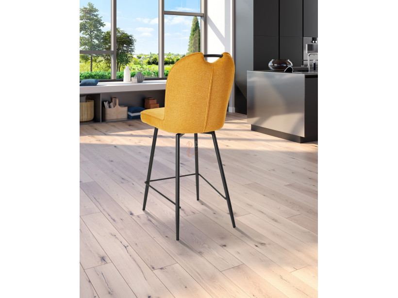 Lot de 2 chaises snack Salomé Jaune paille Girardeau