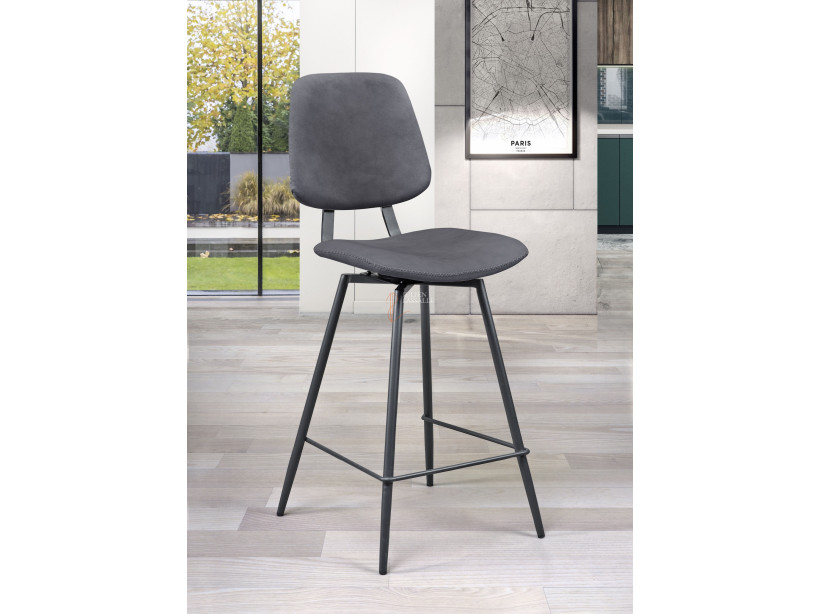 Lot de 2 chaises snack Margot Gris vintage Girardeau