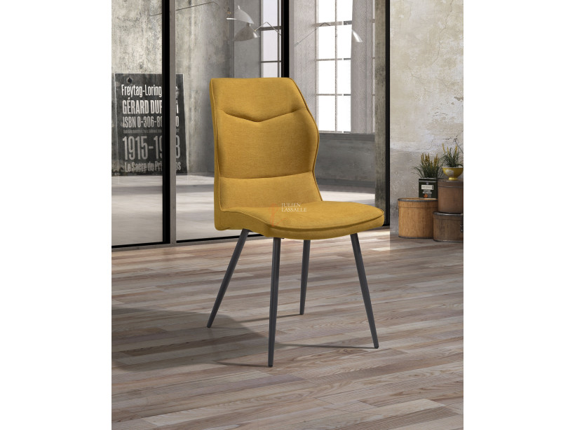Lot de 2 chaises Julie Jaune paille Girardeau