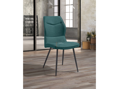 Lot de 2 chaises Julie Bleu turquoise Girardeau