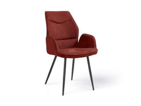 Lot de 2 Fauteuils Julie Rouge rubis Girardeau