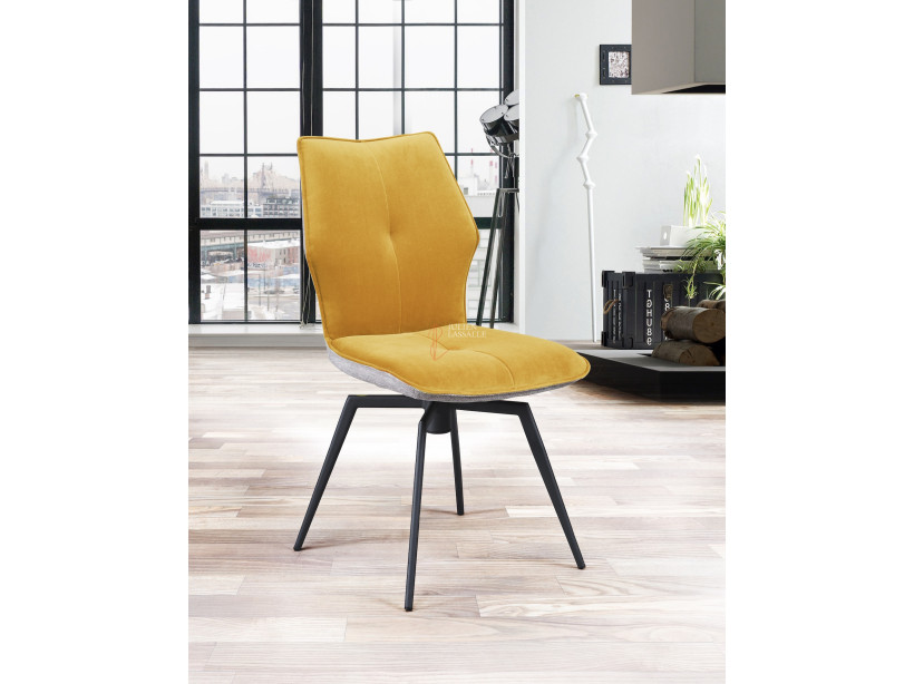 Lot de 2 chaises pivotantes Paloma Jaune moutarde Girardeau