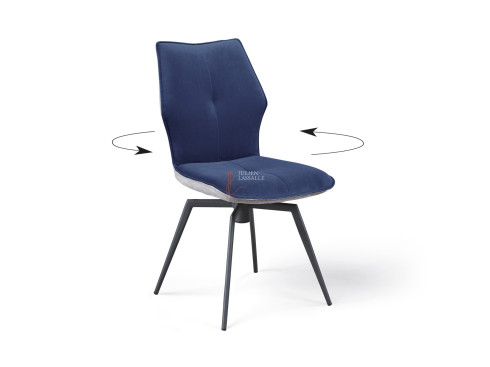 Lot de 2 chaises pivotantes Paloma Bleu marine Girardeau