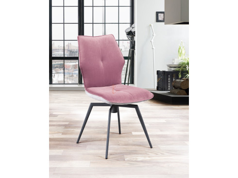 Lot de 2 chaises pivotantes Paloma Rose pêche Girardeau