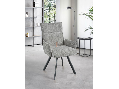 Lot de 2 chaises Ambre Gris perle Girardeau