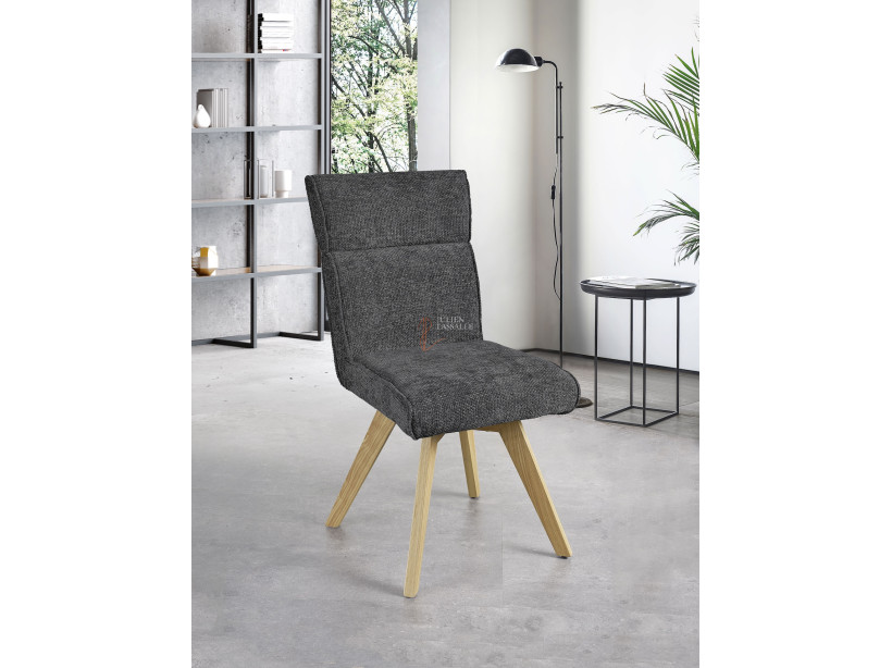 Lot de 2 chaises Ambre Gris anthracite Girardeau