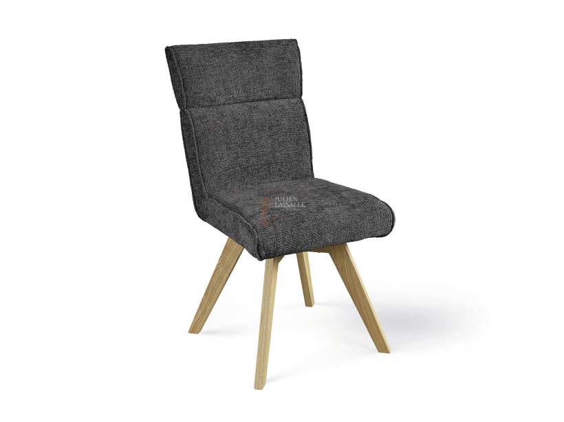 Lot de 2 chaises Ambre Gris anthracite Girardeau