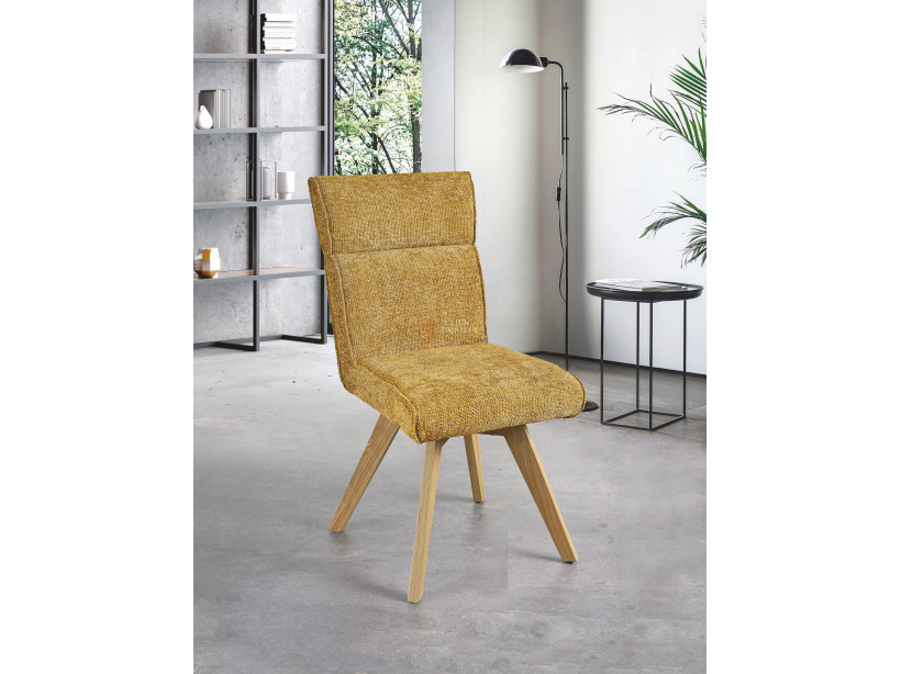 Lot de 2 chaises Ambre Jaune moutarde Girardeau