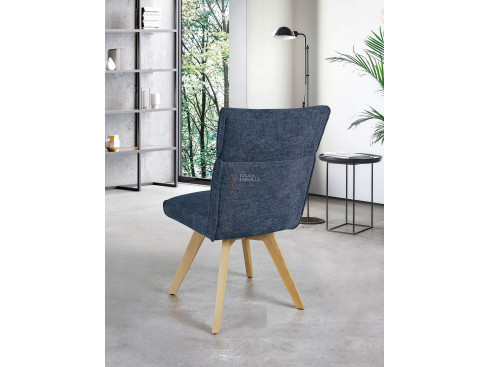 Lot de 2 chaises Ambre Bleu cobalt Girardeau