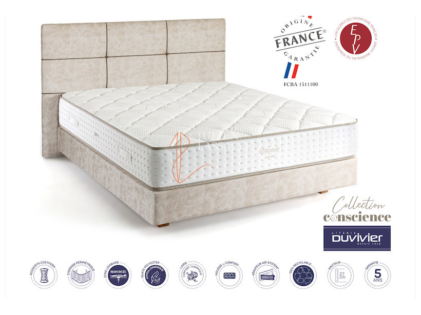 Matelas Origine Duvivier ressorts Cosyferm