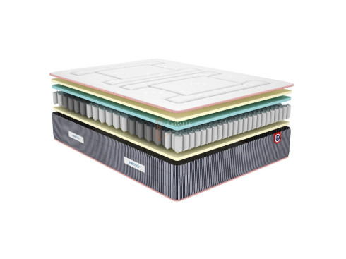 Matelas Ferdinand Merinos ressorts ensachés + mousse à mémoire de forme.