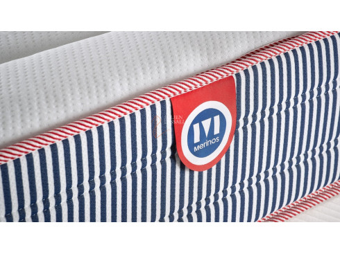 Matelas Ferdinand Merinos ressorts ensachés + mousse à mémoire de forme.