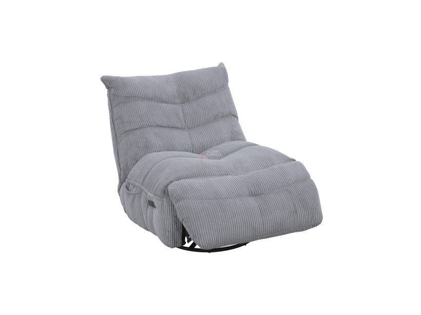 Fauteuil relaxation Cocooning Rocking-chair velours côtelé