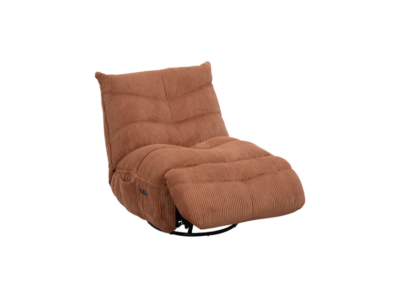 Fauteuil relaxation Cocooning Rocking-chair velours côtelé