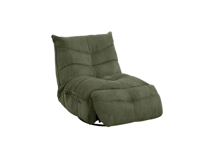 Fauteuil relaxation Cocooning Rocking-chair velours côtelé