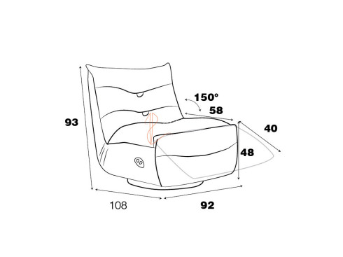 Fauteuil relaxation Cocooning Rocking-chair velours côtelé