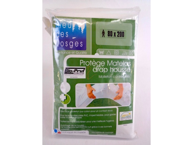 Protège matelas imperméable drap housse 80x200 cm