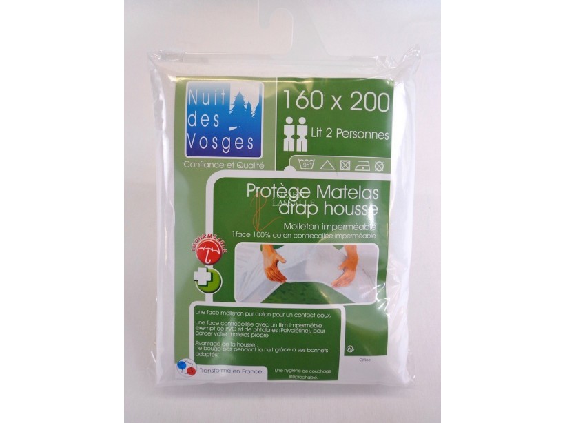 Protège matelas imperméable drap housse 160x200 cm