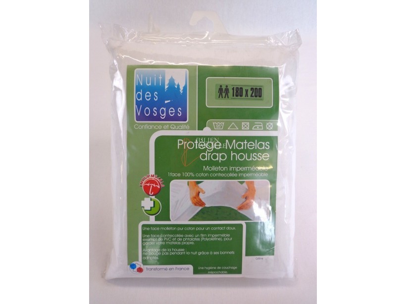 Protège matelas imperméable drap housse 180x200 cm