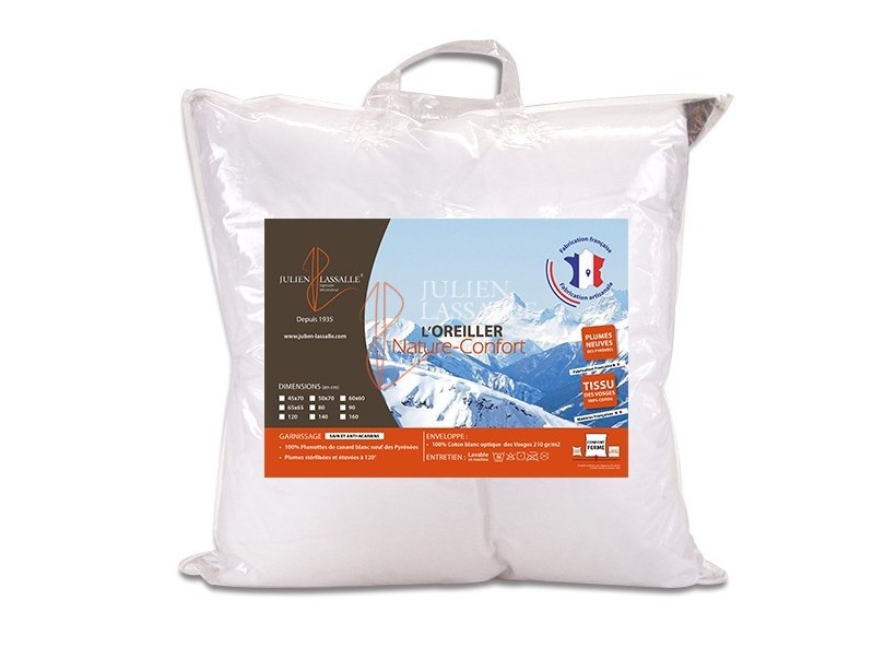 Oreiller Nature-confort 100% naturel - 100% plumettes