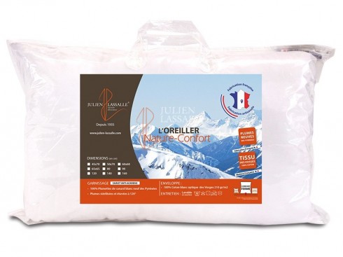 Oreiller Nature-confort 100% naturel - 100% plumettes