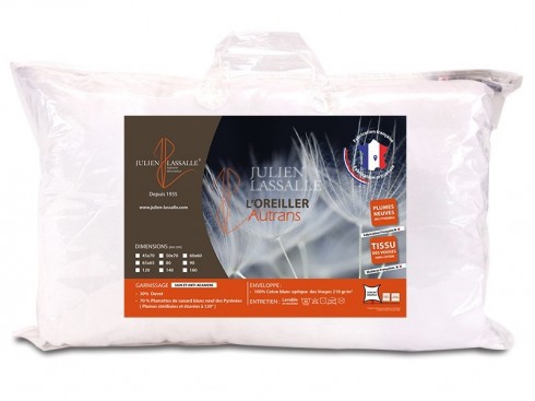 Oreiller Autrans 100% naturel - 30% duvet - 70% plumettes