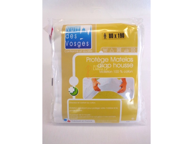 Protège matelas drap housse 80x190 cm
