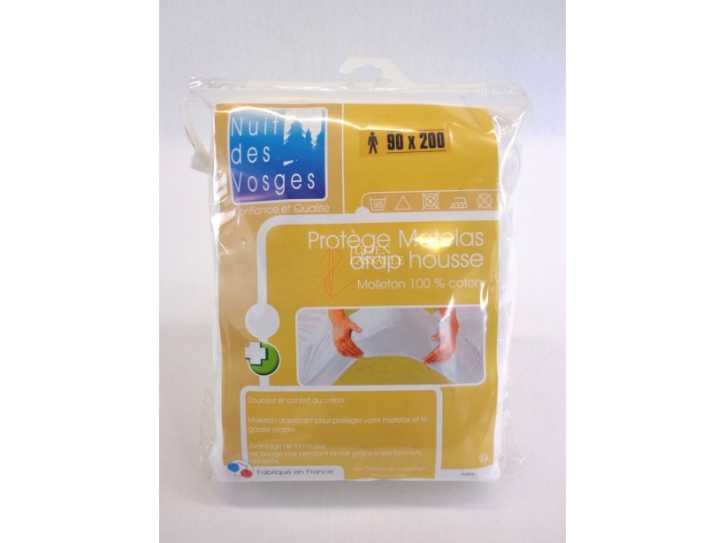 Protège matelas drap housse 90x200 cm