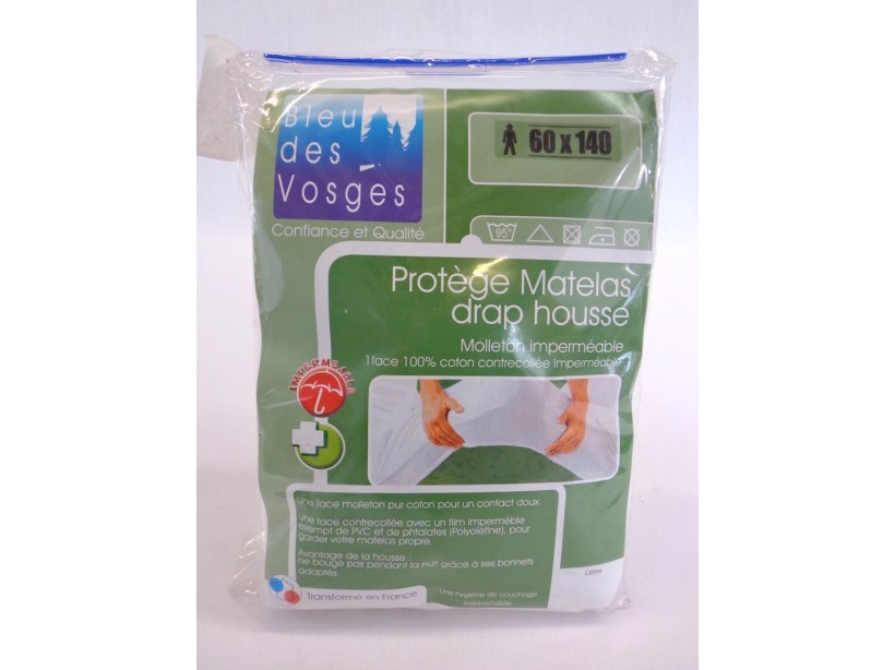 Protège matelas imperméable drap housse 60x140 cm