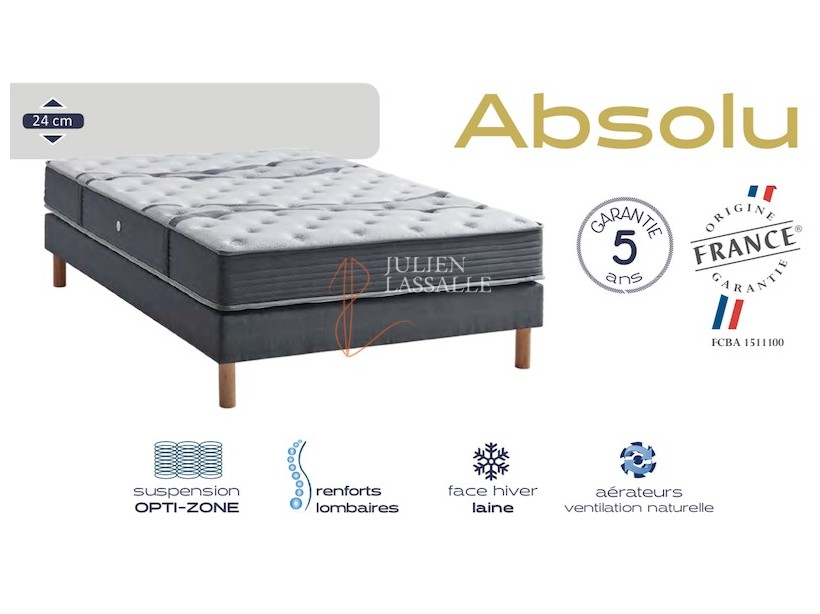 Matelas Absolu DUVIVIER ressorts opti-zone