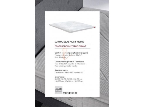 Surmatelas EPEDA Actif Memo