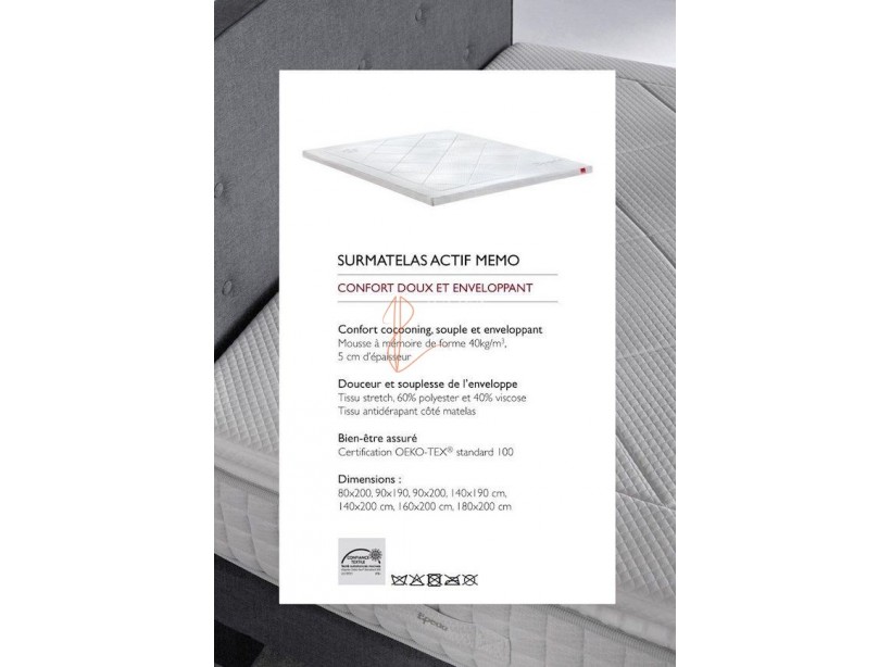 Surmatelas EPEDA Actif Memo