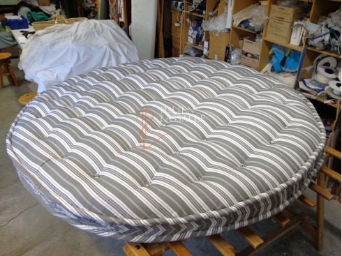 Matelas rond laine - Fabrication Artisanale Française fait main.