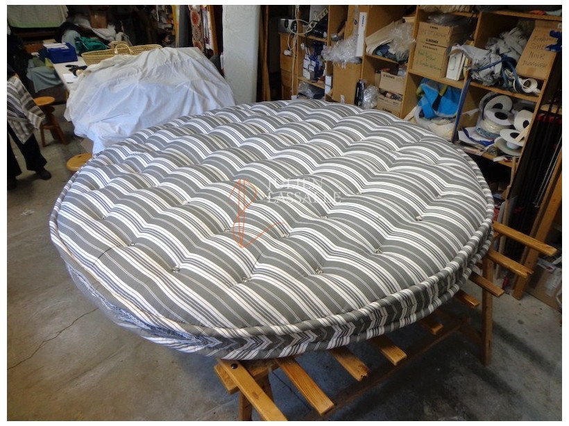 Matelas rond laine - Fabrication Artisanale Française fait main.
