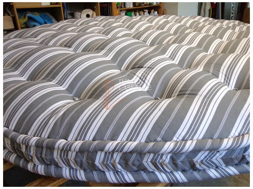 Matelas rond laine - Fabrication Artisanale Française fait main.