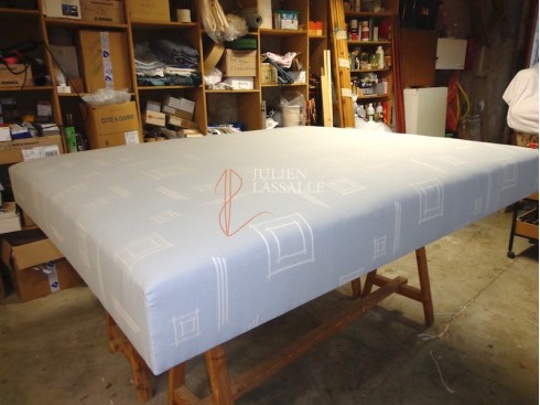 Sommier tapissier pour matelas de laine. Sommier tapissier à ressorts.